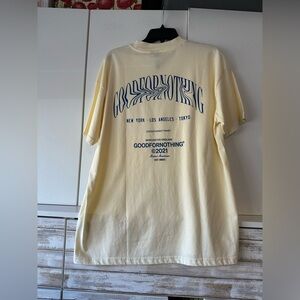 🆕 Good For Nothing Graphic Tee Men’s Medium Cream Streetwear T-Shirt NWT